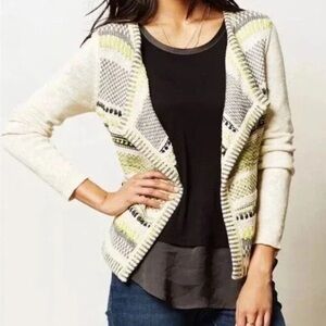 Anthropologie Moth Open Front Knit Sweater (Small)